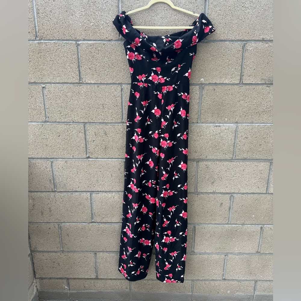 Floral Off-Shoulder Maxi Jumpsuit